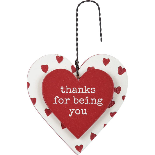 Thanks For Being You Heart Ornament