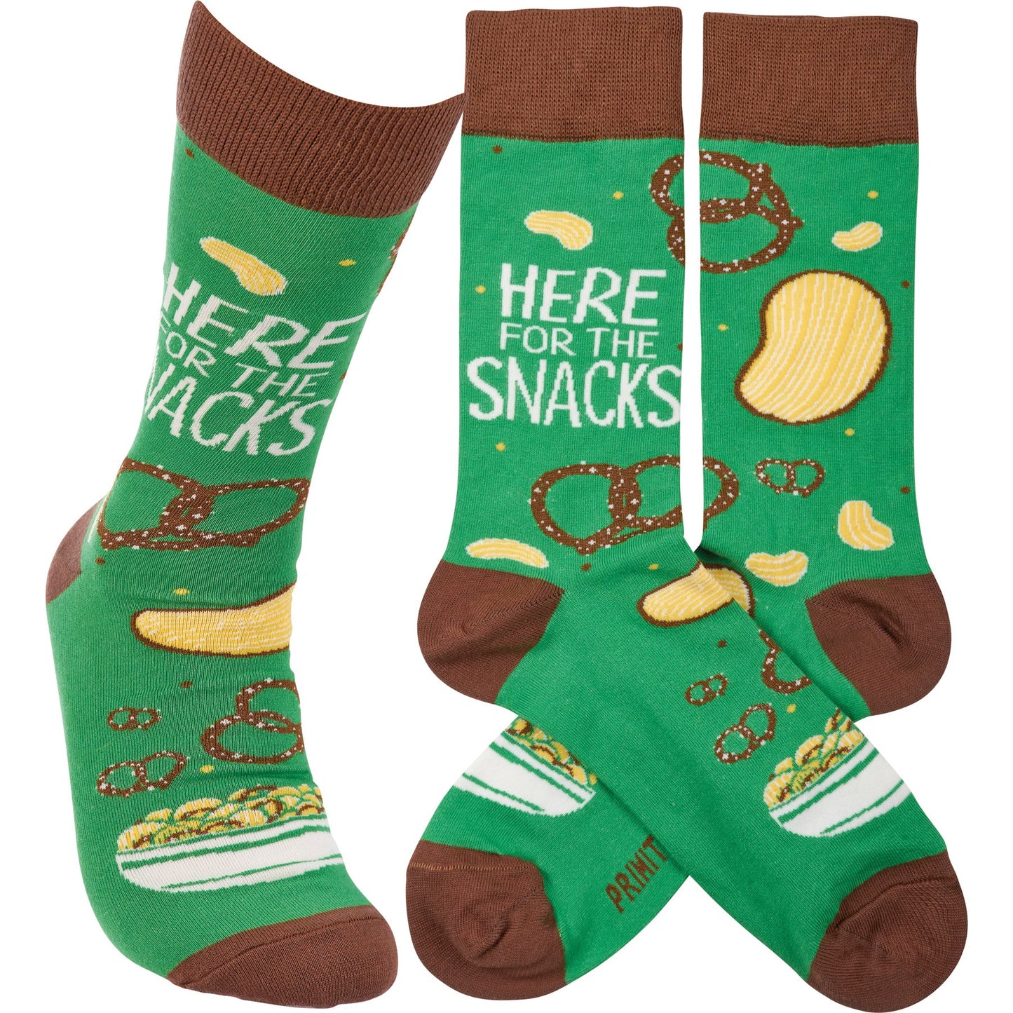 HERE FOR THE SNACKS SOCKS