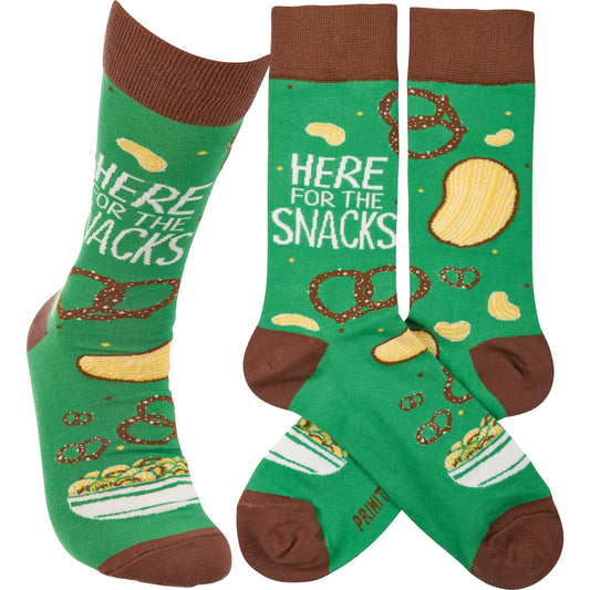 HERE FOR THE SNACKS SOCKS