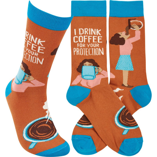 Drink Coffee For Your Protection Socks