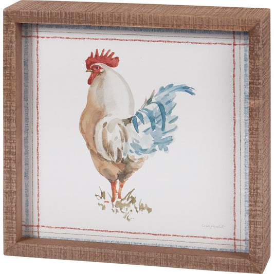 ROOSTER INSET BOX SIGN