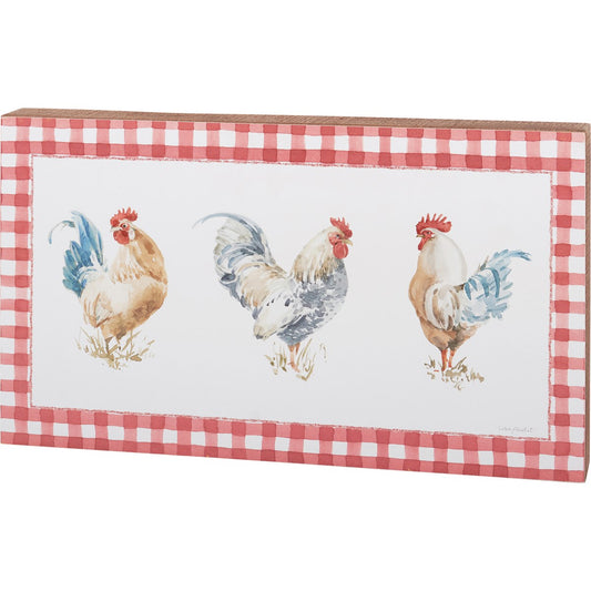 ROOSTER INSET BOX SIGN