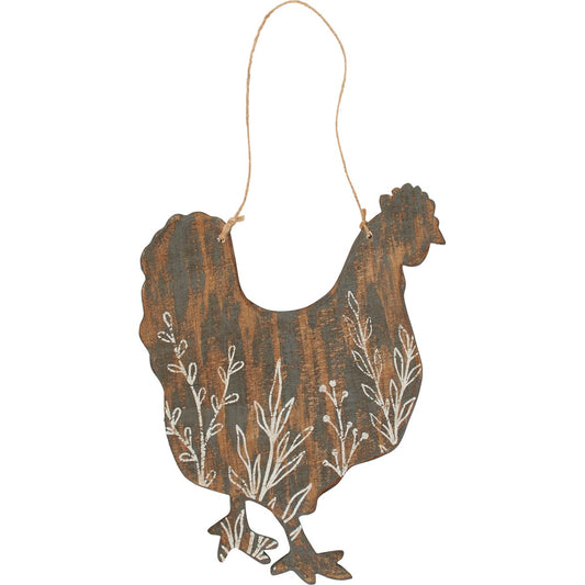 Floral Chicken Wall Decor
