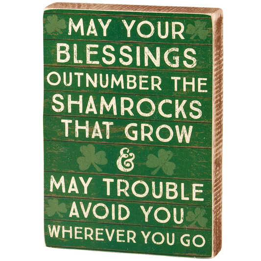 Irish Blessings Box Sign
