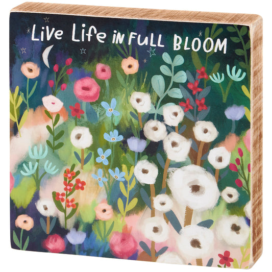 FULL BLOOM BLOCK SIGN