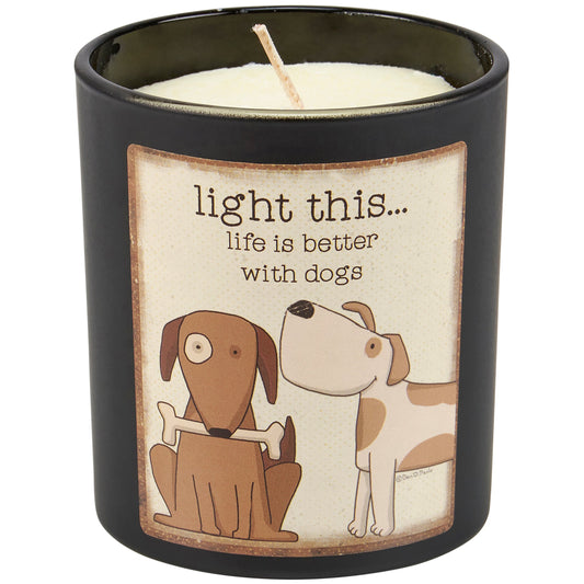 Life Is Better With Dogs Candle