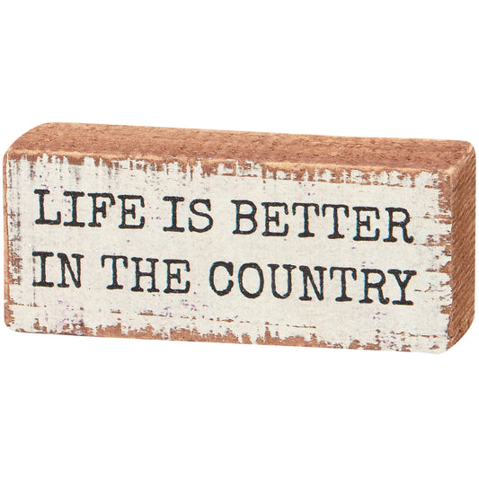 In the Country Block Sign