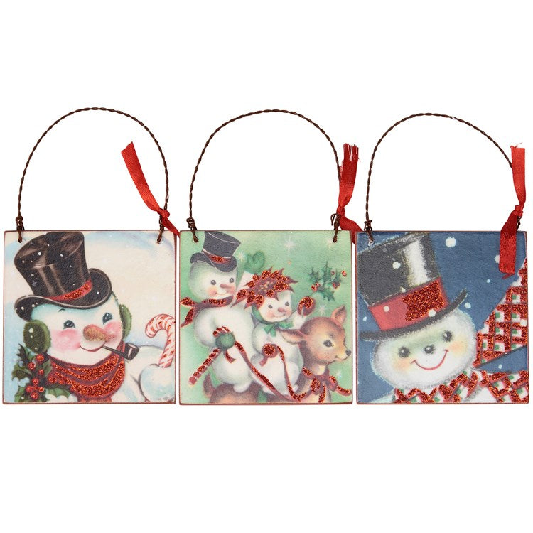 Retro Snowman Ornament