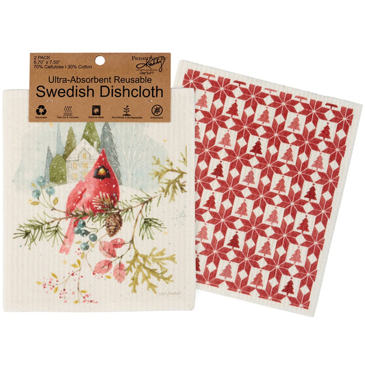 Cardinals Swedish Dish Cloth Set