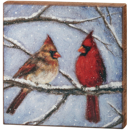 Cardinal Couple Box Sign