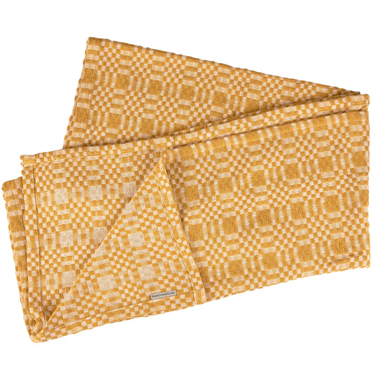 Gold Check Tablecloth