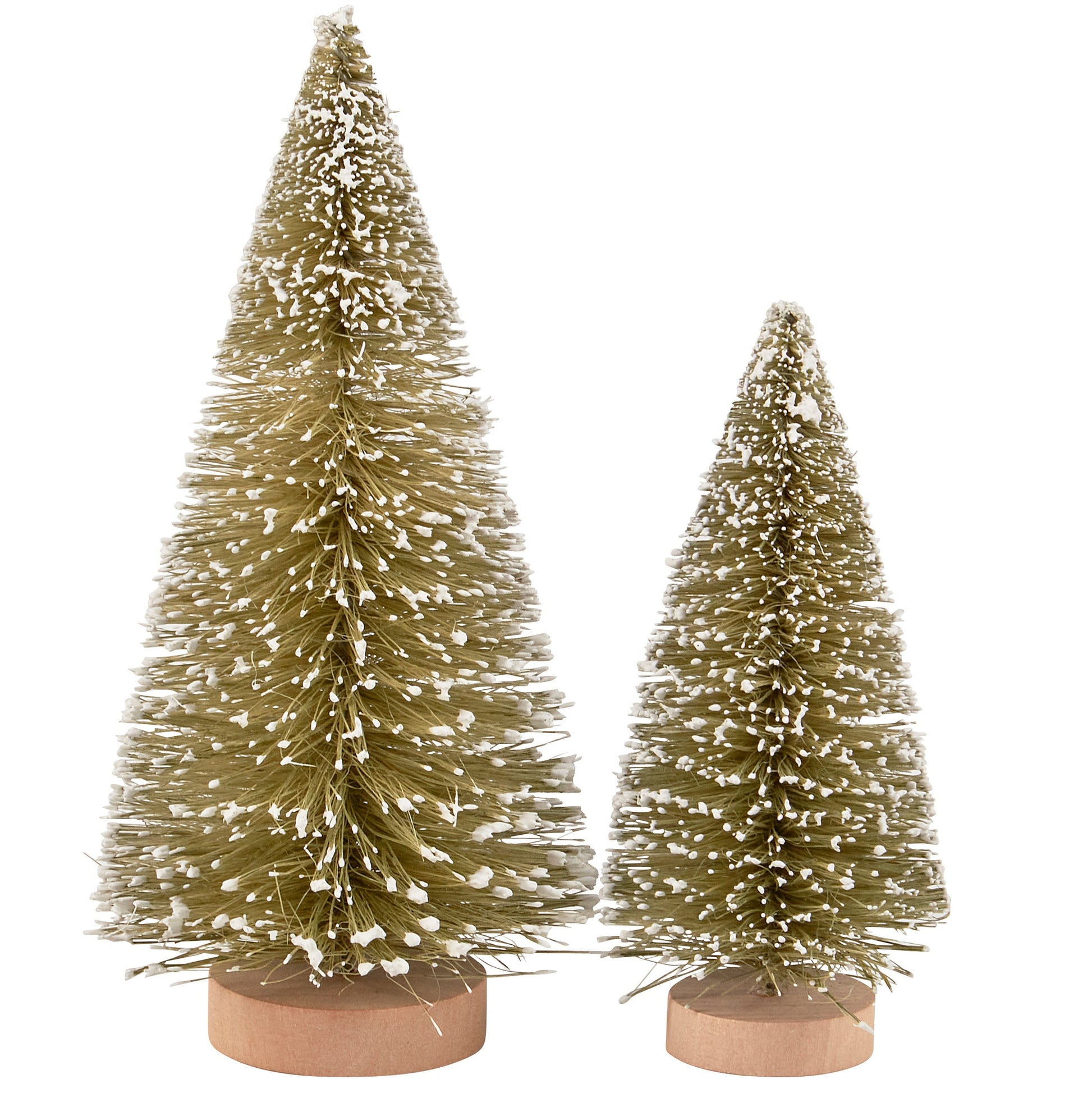 GREEN BOTTLE BRUSH TREE SET