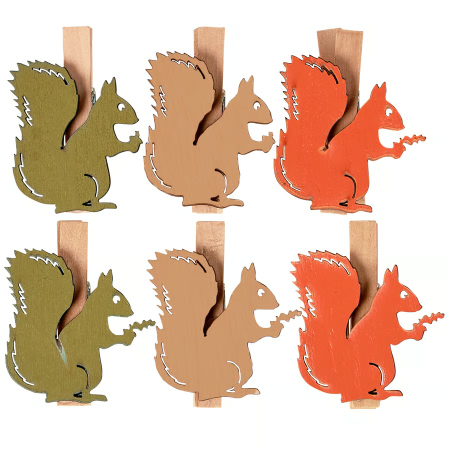 SQUIRREL PLACE CARD HOLDER SET OF 6