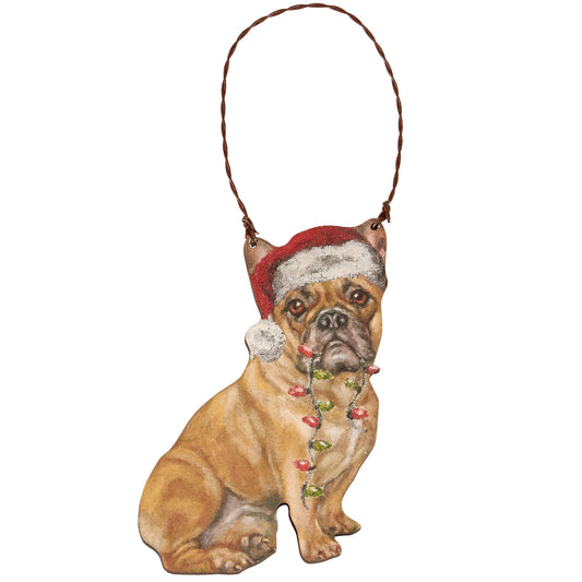 Frenchie in Lights Ornament