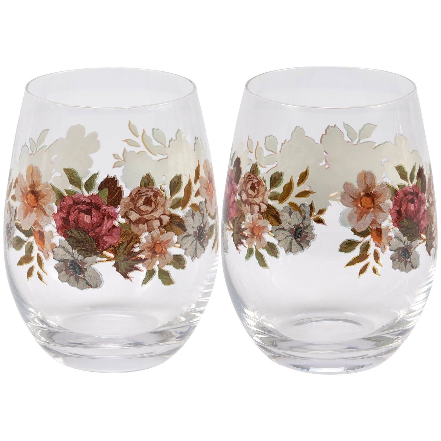 FLORAL WINE GLASS