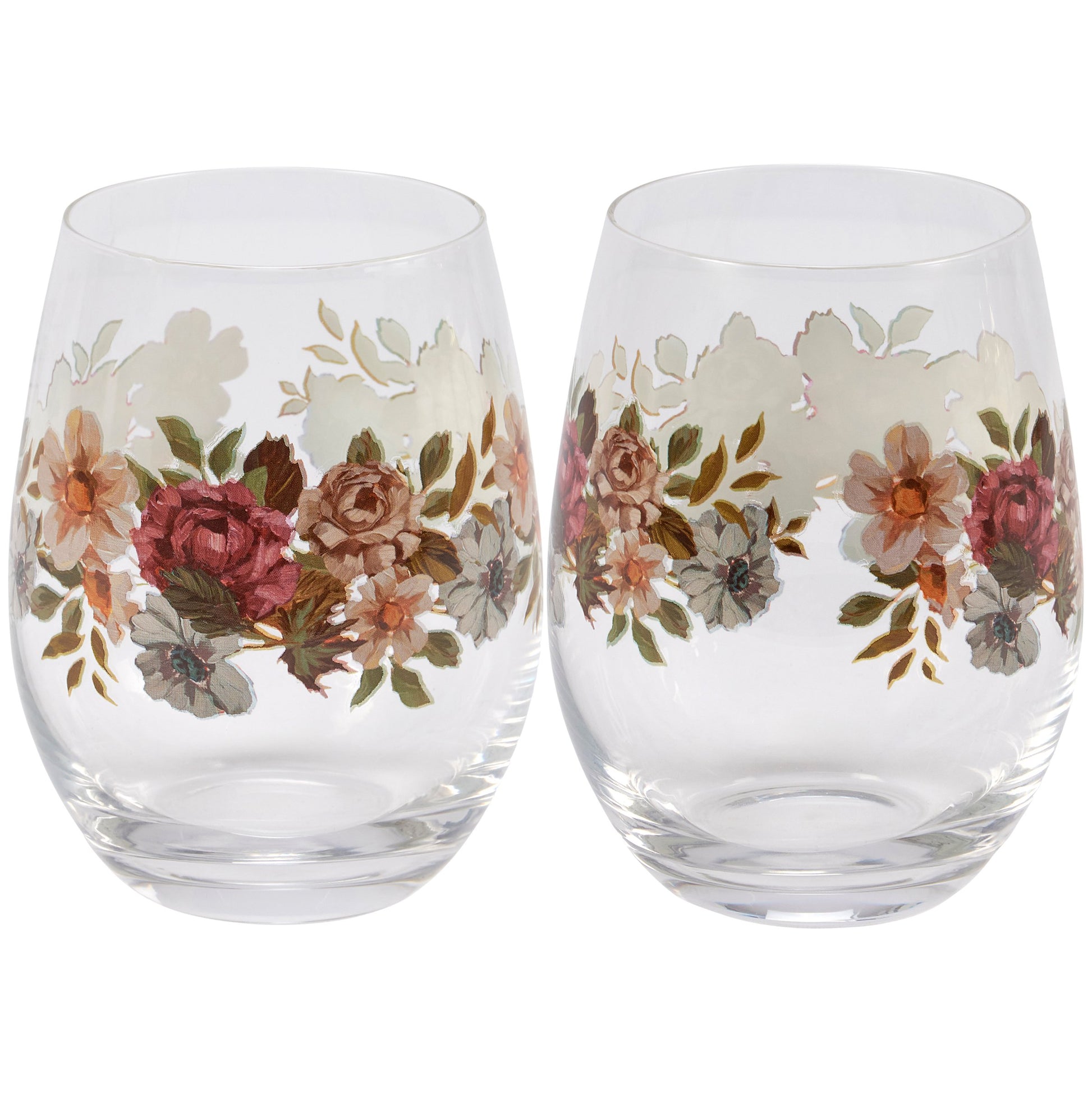 FLORAL WINE GLASS