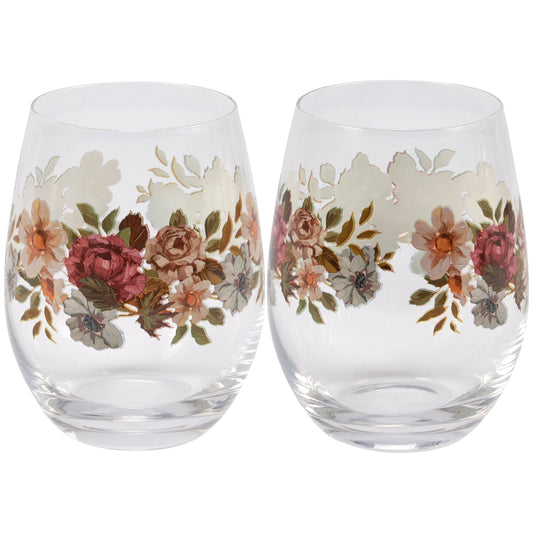 FLORAL WINE GLASS