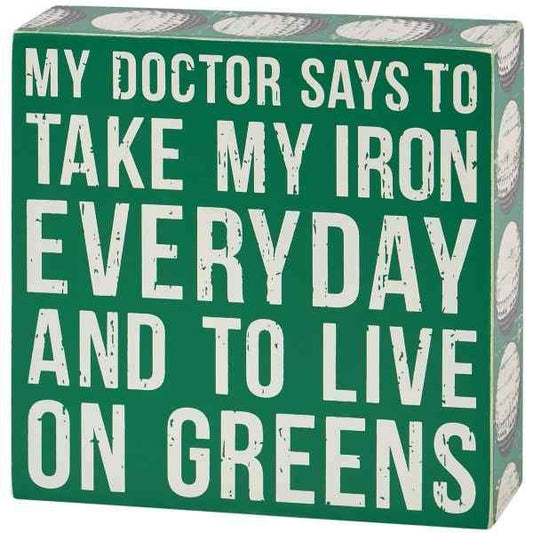 TAKE MY IRON GOLF BOX SIGN