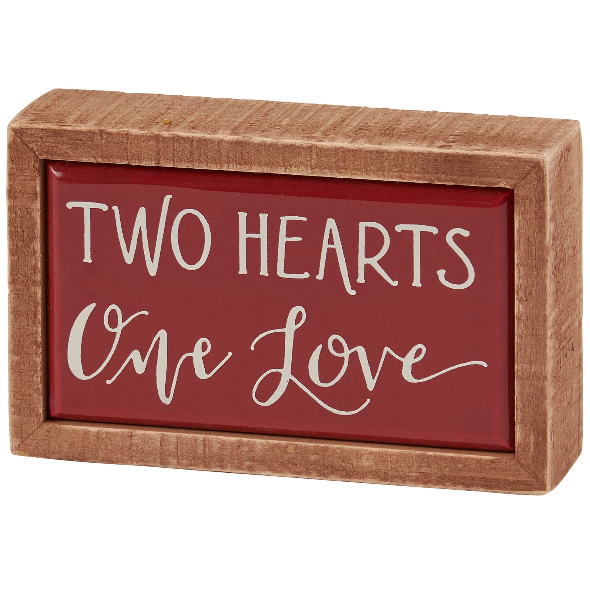 Two Hearts Mini Box Sign