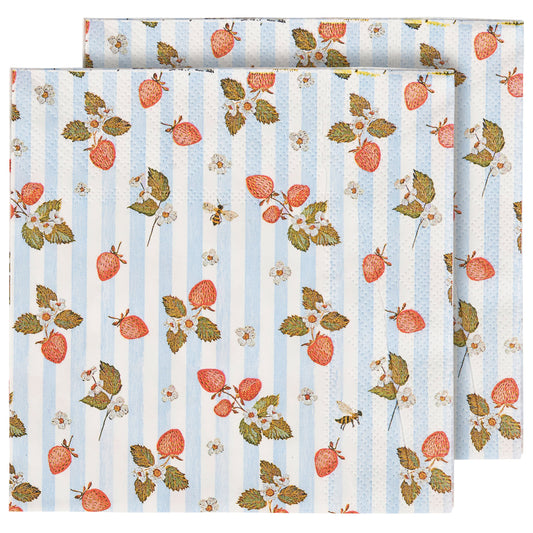Strawberries Beverage Napkins