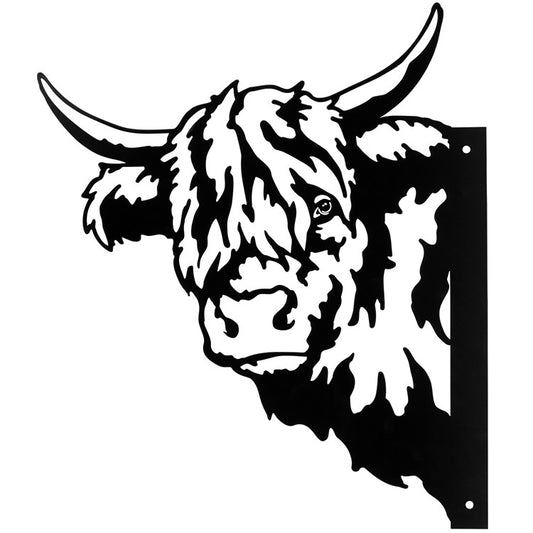 HIGHLAND COW OUTDOOR METAL YARD ART