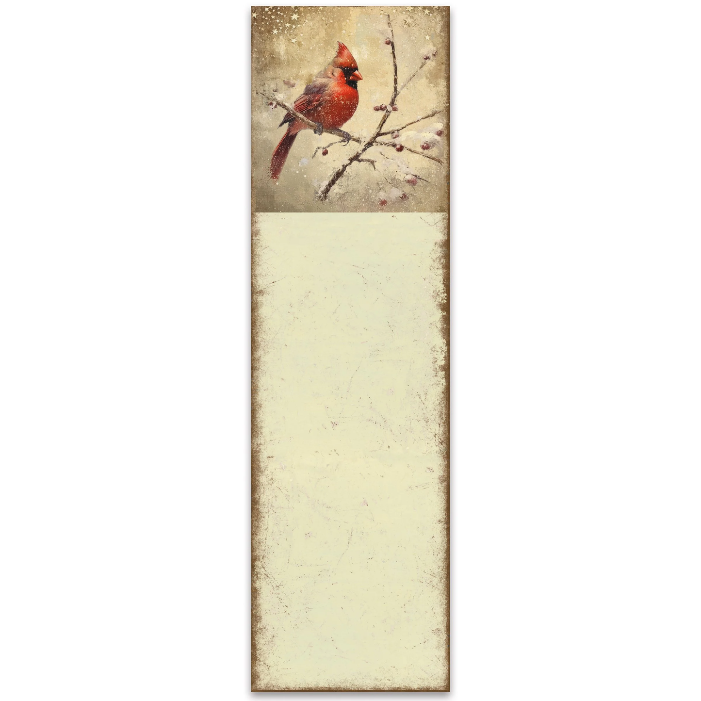 Snowy Cardinal List Pad