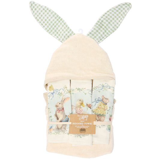 GARDEN FREINDS HOODED TOWEL SET