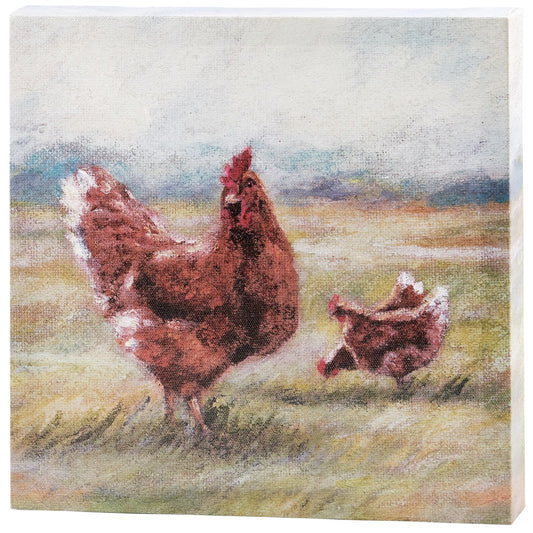 Chickens Canvas Wall Art