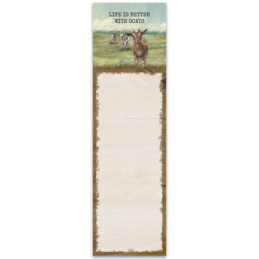 Life Is Better With Goats List Pad