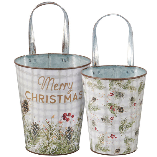 Large Christmas Wall Bucket