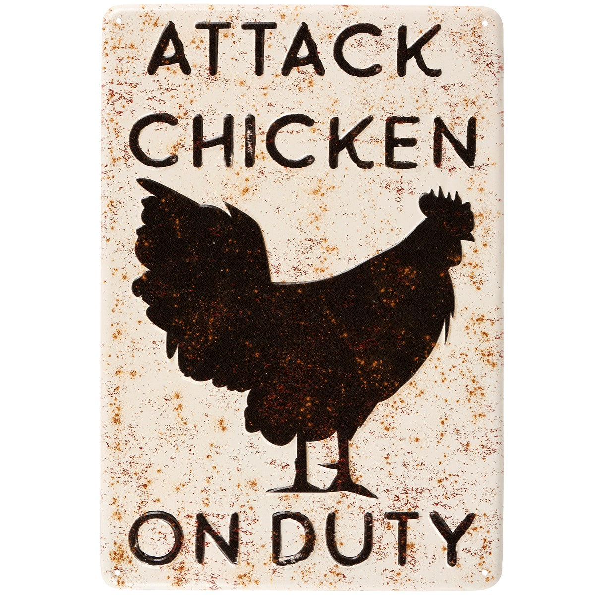 Attack Chicken Metal Wall Decor