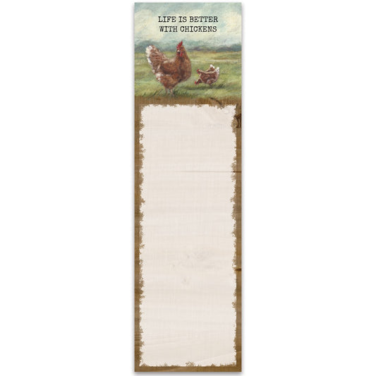 Life Is Better With Chickens List Pad
