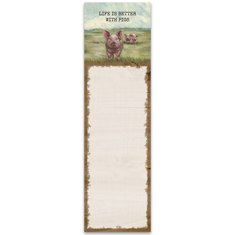 Life Is Better With Pigs List Pad