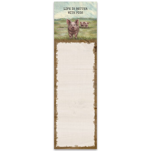 Life Is Better With Pigs List Pad