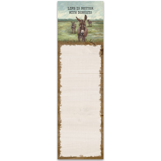 Life Is Better With Donkeys List Pad