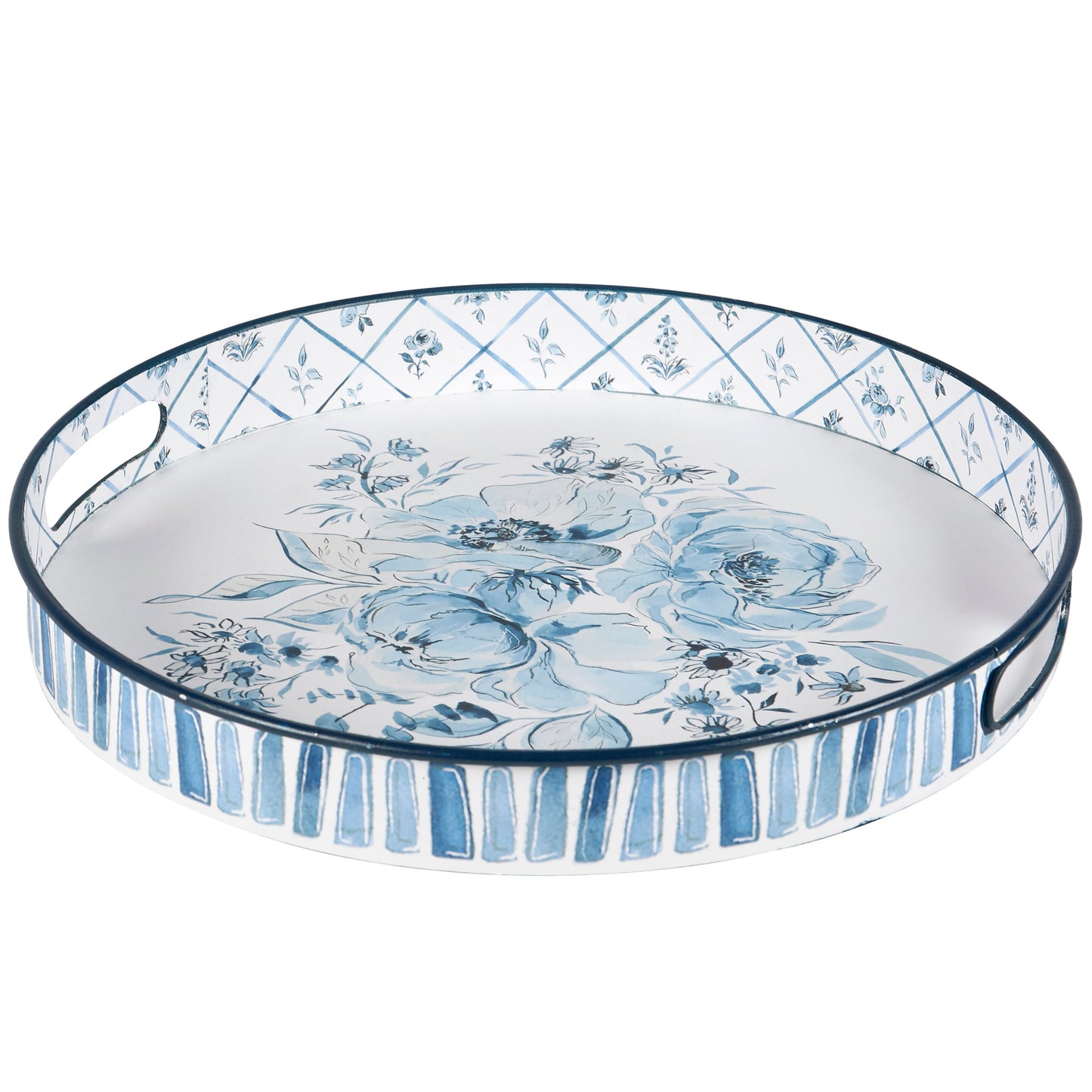 BLUE FLORAL TRAY