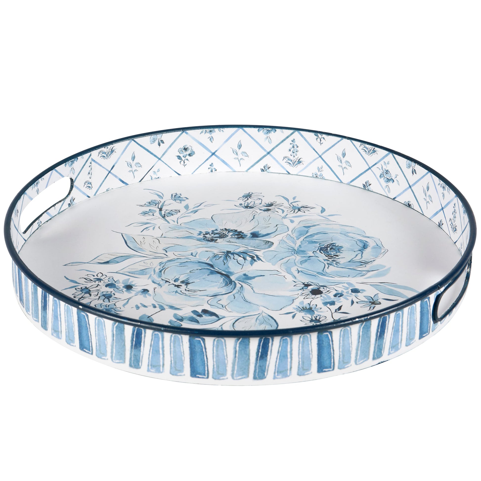 BLUE FLORAL TRAY