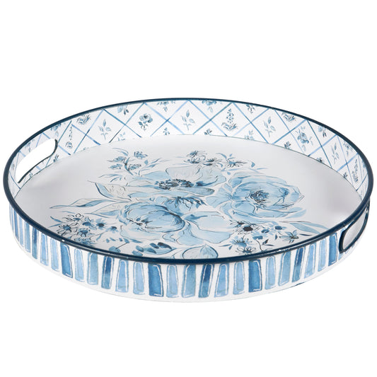 BLUE FLORAL TRAY