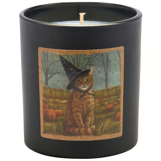 CAT AS WITCH CANDLE