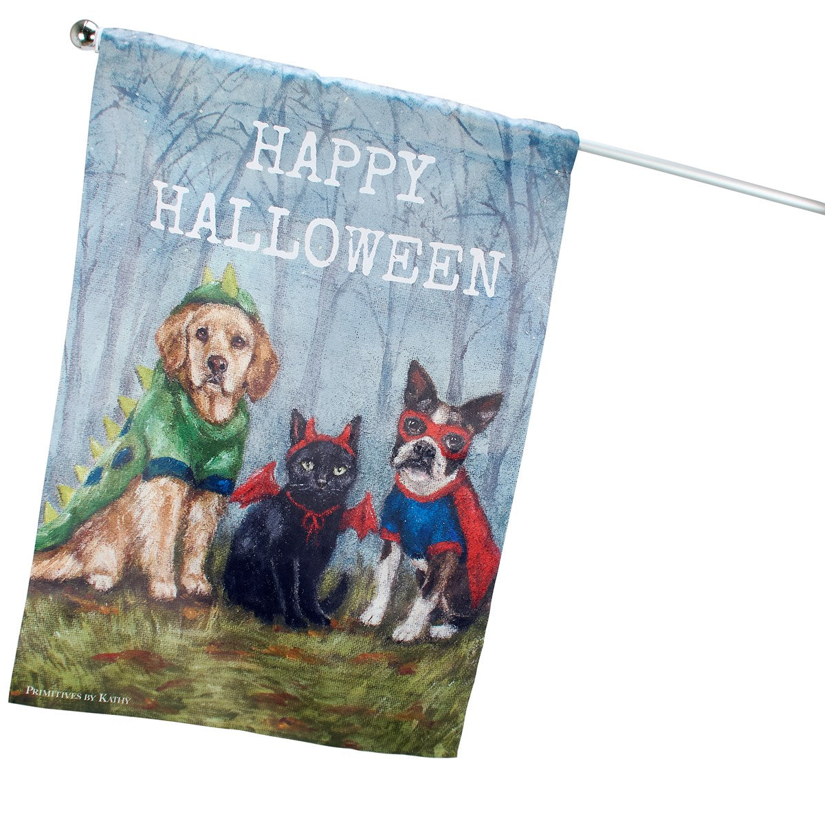 Haloween Family House Flag