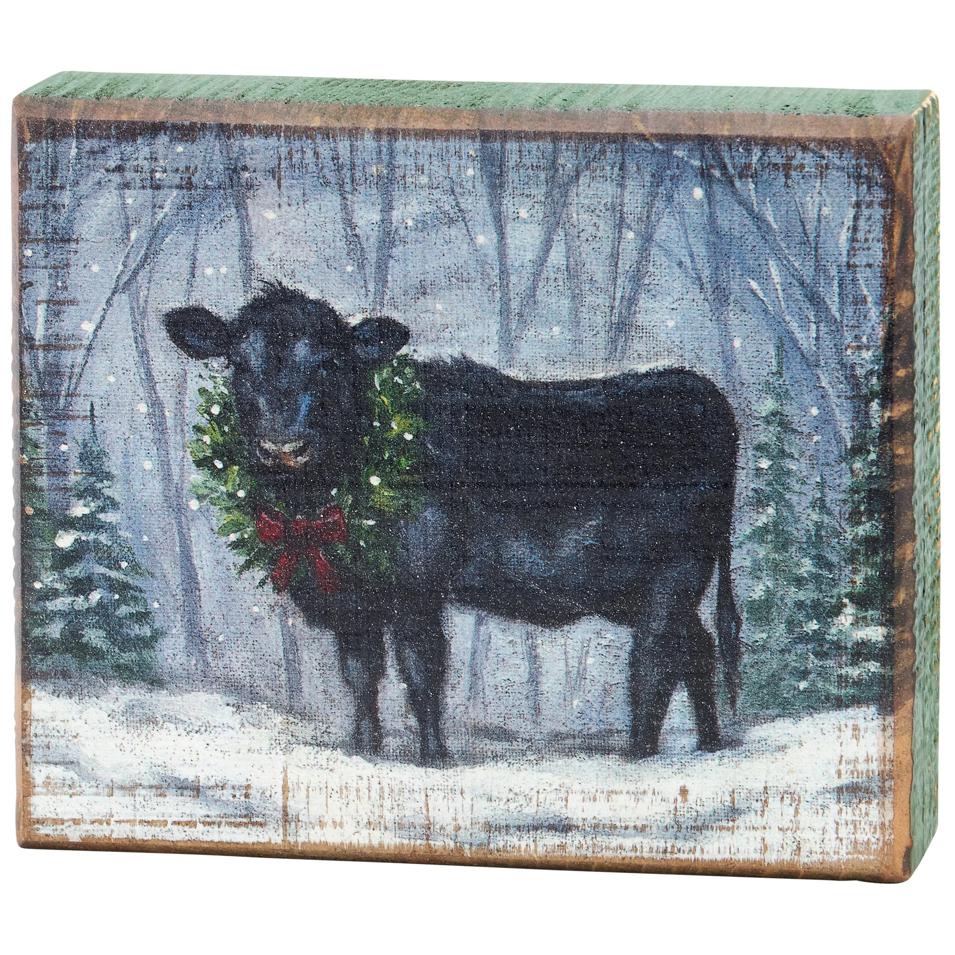 Snowy Angus Block Sign