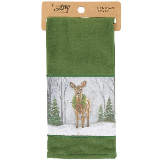 Snowy Deer Towel