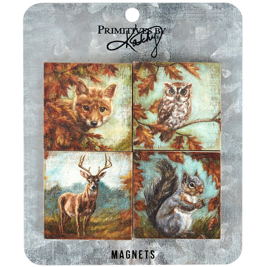 FALL ANIMALS MAGNET SET