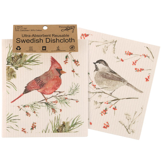 WINTER BIRDS SWEDISH CLOTH SET