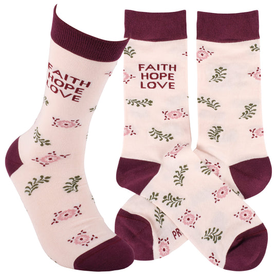 Faith Hope Love Socks