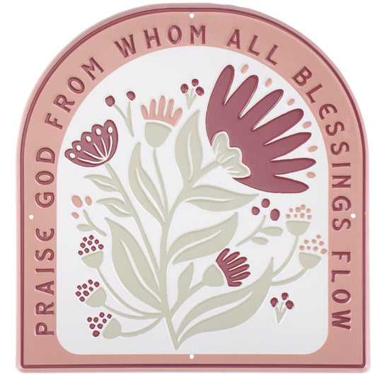 Metal Praise God Wall Decor 15X16