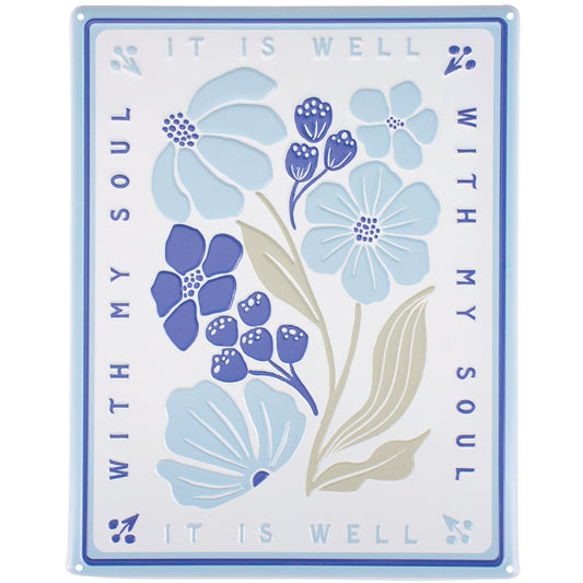 Metal It Is Well Wall Decor 13X16