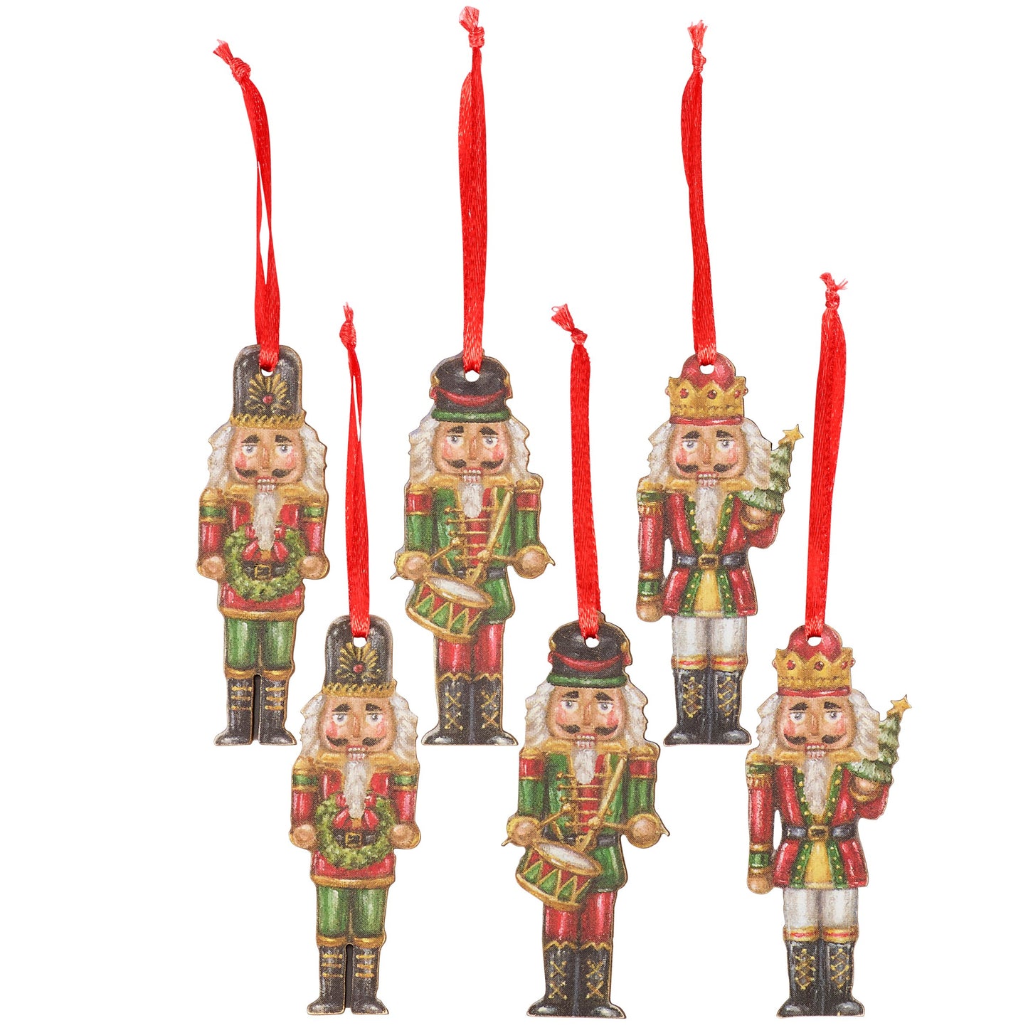 Nutcrackers Ornaments Set of 6