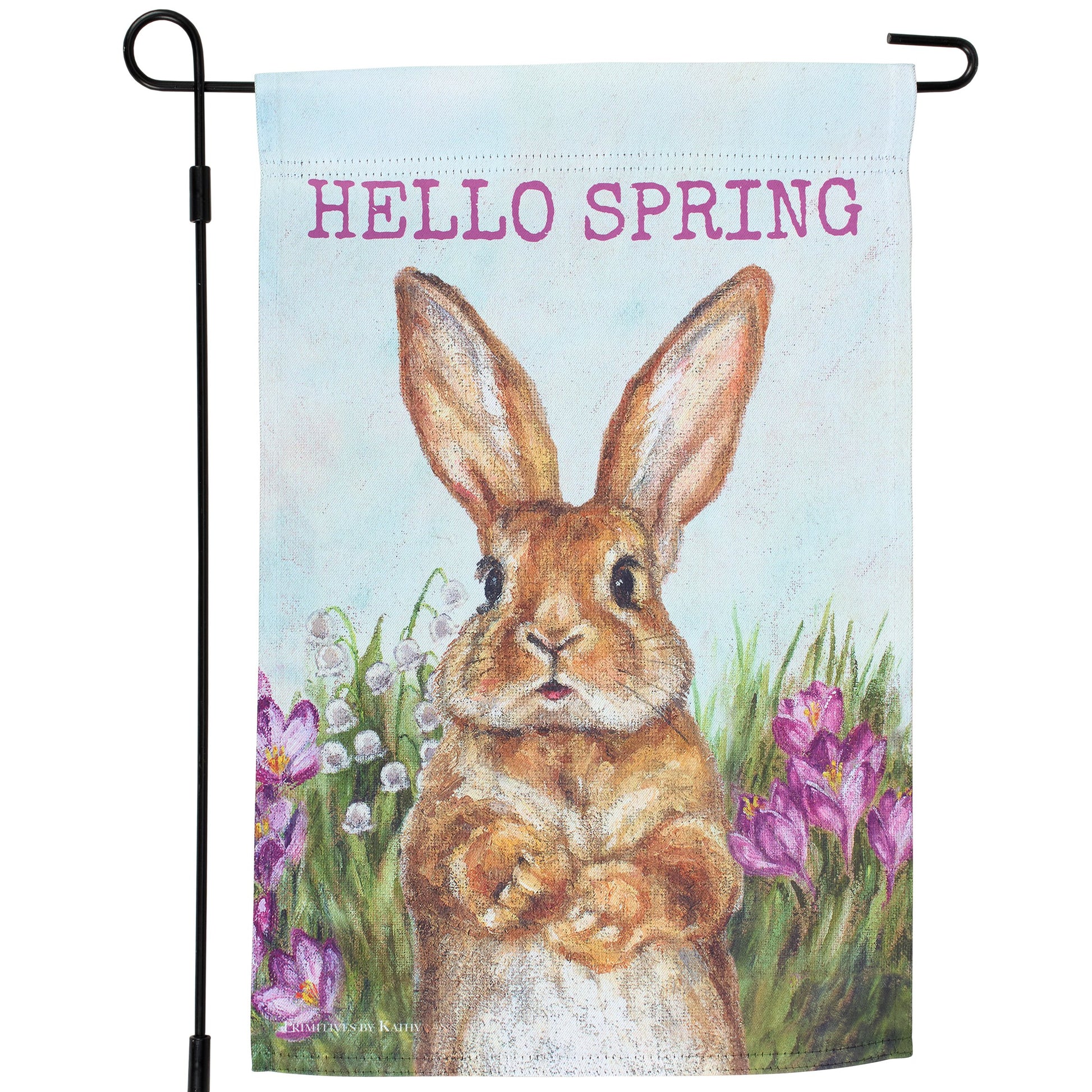Hello Spring Bunny Garden Flag