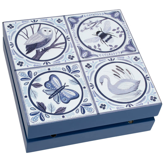 Indigo Tile Hinged Box